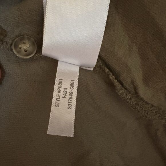 Madewell Corduroy Hartfield Crop Long Sleeve Shirt,‎ Women SZ Small, Moss Green - Picture 9 of 9